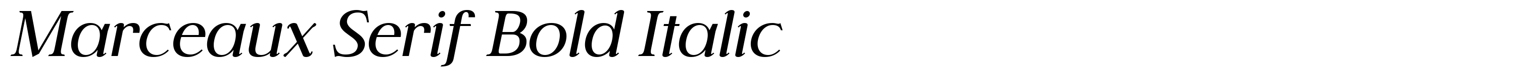 Marceaux Serif Bold Italic